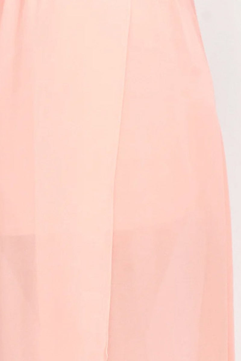 TWINSET Women Plain Ruffle Sleeve Maxi Dress, Pink - Image 5